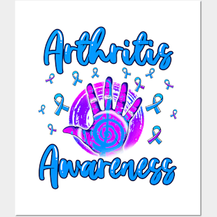 Arthritis Awareness and Rheumatoid Arthritis Ribbons Support Posters and Art